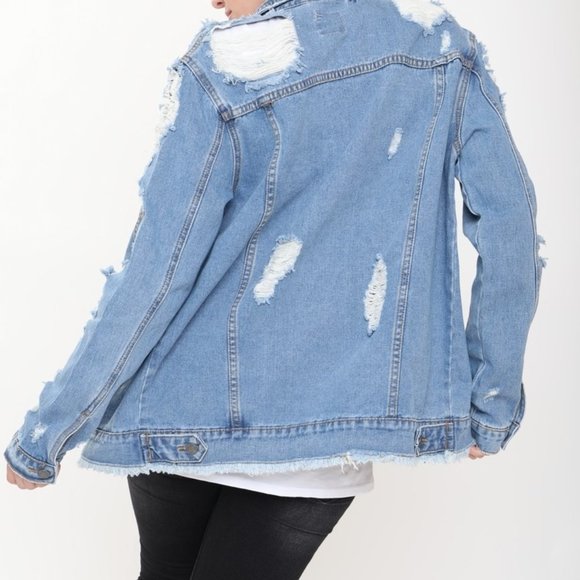 Distressed Denim Jacket - Picture 8 of 8